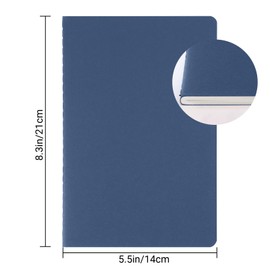 Yarotm A5 Blank Notebook, Pack of 8, Royal Blue, 30 Sheets Notepad, A5, 21 x 14 cm, 100 GSM Unlined Paper, Sketchbook, Diary, Travel, Notebook A5 Notebooks, Soft Cover