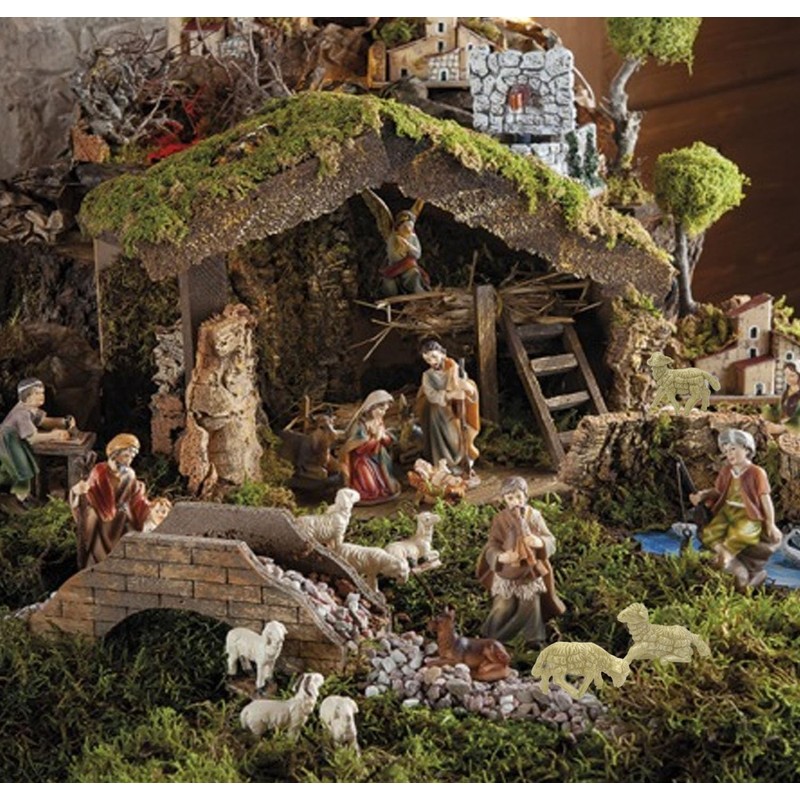 ICE TOYS Sheep Set for Nativity Scene 24 Pieces (Sheep