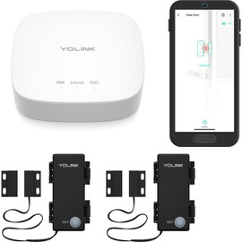 YoLink LoRa Smart Outdoor Contact Sensor & Hub Starter Kit: Hub, (2) Gate & Shed Door Sensors, Contact-Closure Sensor, Email/SMS/Push Alerts, 1/4 Mile Open Air Range, Alexa, IFTTT, Home Assistant