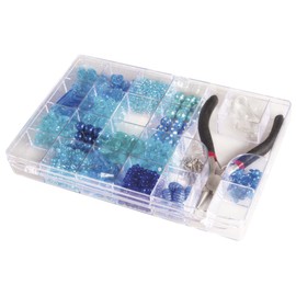 Rayher Bead Box with Pliers, Plastic, 20 x 14 x 2.7 cm
