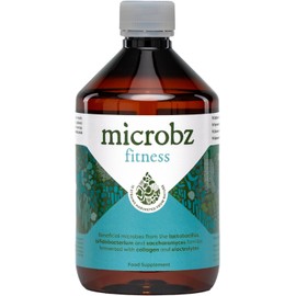 MICROBZ Fitness Liquid Probiotic – Multi-Strain Live Cultures for Gut Health, Muscle Recovery & Workout Support – Bio Culture Complex – 1-Month Supply