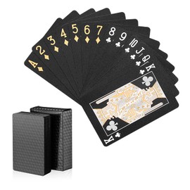 Zayvor Black Playing Cards Poker Cards Laminated Plastic Playing Cards Poker Cards Plastic Card Playing Card Party Cards Magic Cards Waterproof Plastic Embossed Game Cards, Diamond Grid