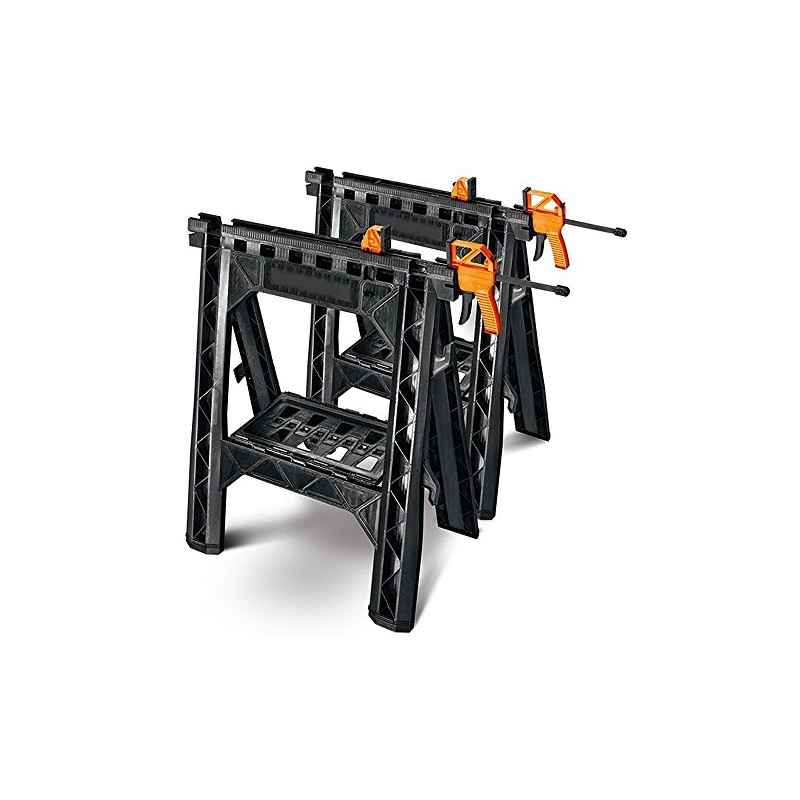 NTM HL4020-HD MM Folding Sawhorse (2 Pack)