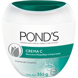 Crema facial desmaquillante Pond's C 365 g Humectante, remueve maquillaje, no tapa poros, dermatológica y oftalmológicamente probada
