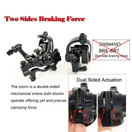 ZOOM Aluminum Alloy Bicycle Rear Disc Brake Mountain Road MTB Bike Mechanical Caliper Disc Brake Cycling Double Brake