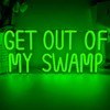 FuugZze Get Out of My Swamp Neon Sign Green Led