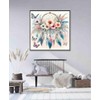 Dream Catcher Stamped Cross Stitch Kits for Adults Beginner,Flower Counted