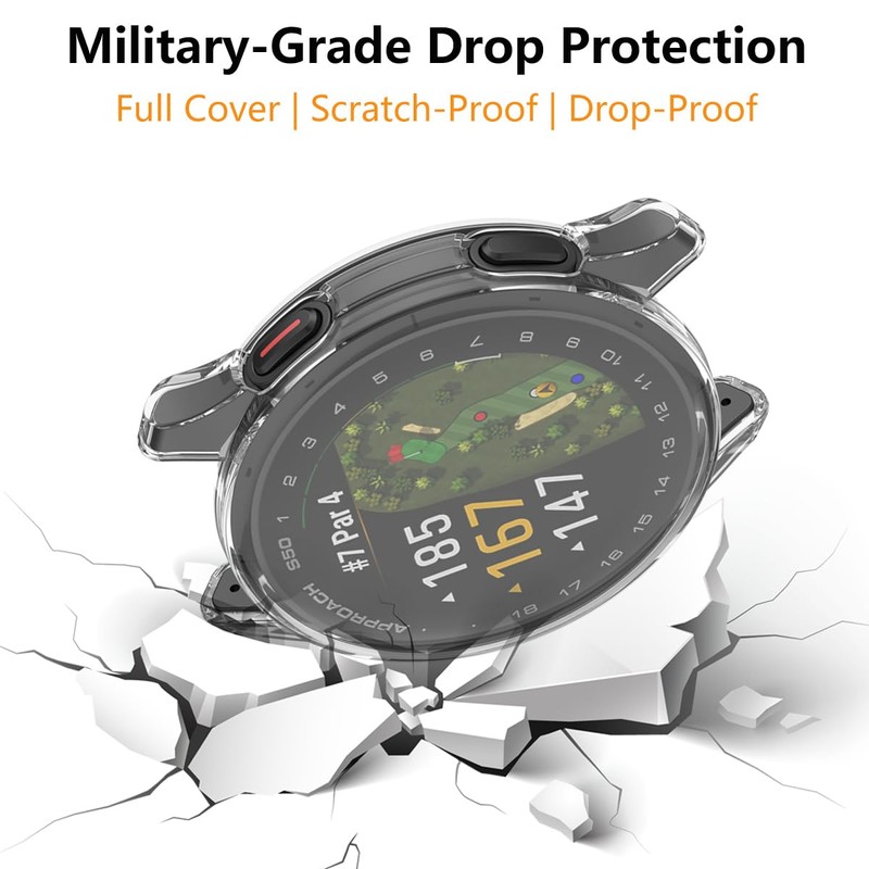 HOMTERN 3-Pack Cases for Garmin Approach S50,Flexible TPU Full Covered