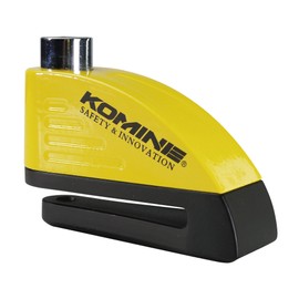 Komine LK-122 Reminder Alarm Disc Lock for Motorcycles Black/Yellow