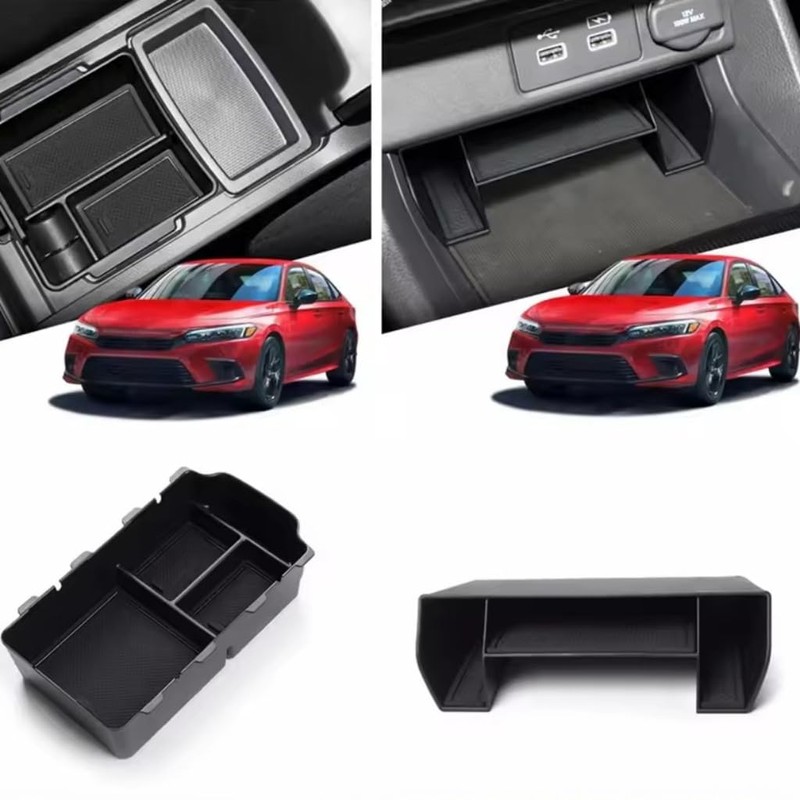 2pcs/set Compatible with Honda 11th Gen Civic 2022-2025 Multiple Compartments
