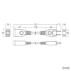 Sanwa Supply TAP-EX21001BK Power Extension Cord, Black, 0.3 ft (0.1