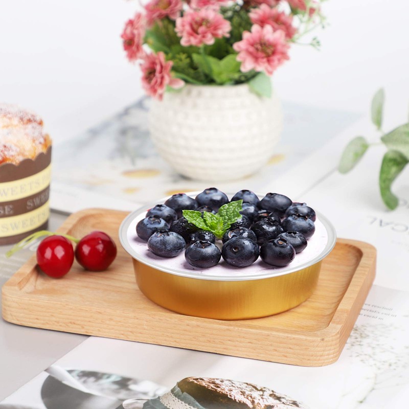 Beasea Disposable Pie Tins 4 Inch, 50 Pack Mini Tart