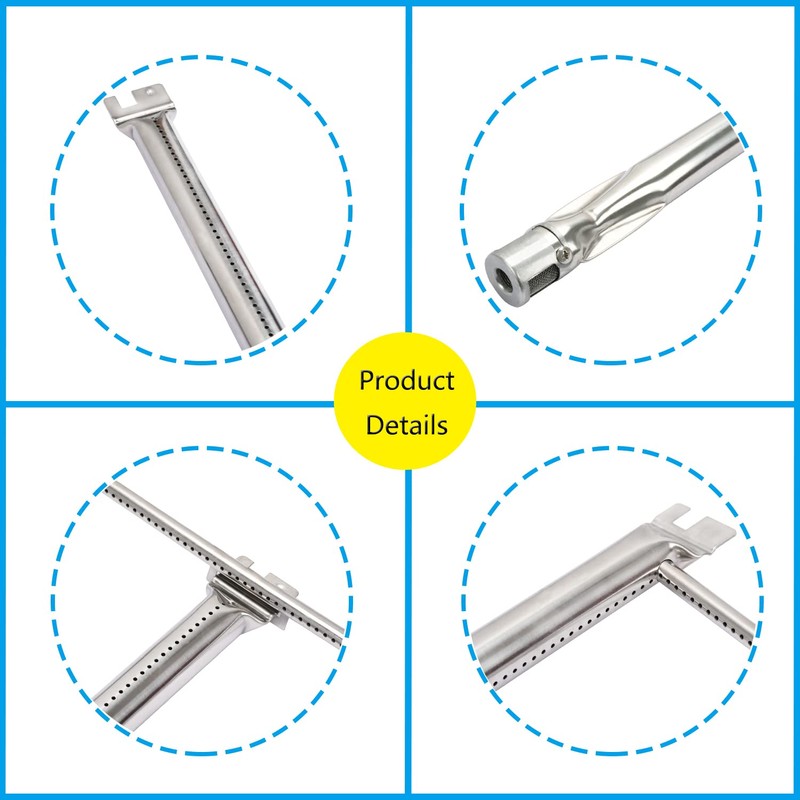Leship Burner Tube Set Replace for Weber 7508, Genesis Silver