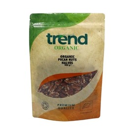 Trend Organic Pecan Nuts Halves - Perfect for Snacking, Baking, and Nutrient-Rich Recipes, Certified Organic, Vegan, Non-GMO, No Additives No Preservatives, High Fibre, High Protein, Raw, 500g