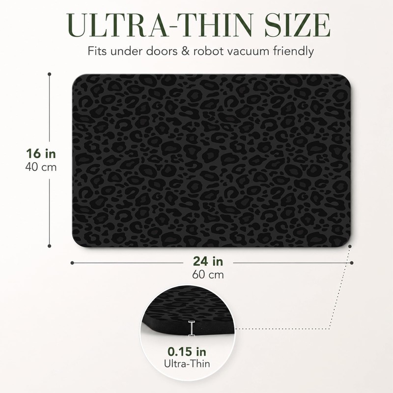 Natural Diatomaceous Earth Bath Mat, Ultra Thin Quick Dry Floor