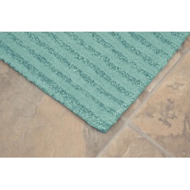 Garland Rug Sheridan Plush Washable Nylon Rug, 24-Inch by 40-Inch, Seafoam