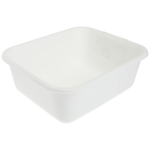 Rubbermaid 2951-AR WHT Dish Pan, Rectangular, White Plastic, 11-1/2-Qts. WHITE