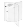 Zeigis® Advertising Stand Acrylic Glass 3-Sided DIN Long Star Shaped