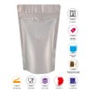 RIGHTPAK Stand Up Pouch Silver Matt 50 Pieces 19cm x