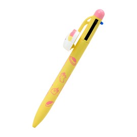Sanrio 321508 3-Color Ballpoint Pen (Omurice), ABS, PVC, Oil-Based, Ball Diameter: 0.03 inches (0.7 mm), Ink Color: Black, Red, Blue, Stationery