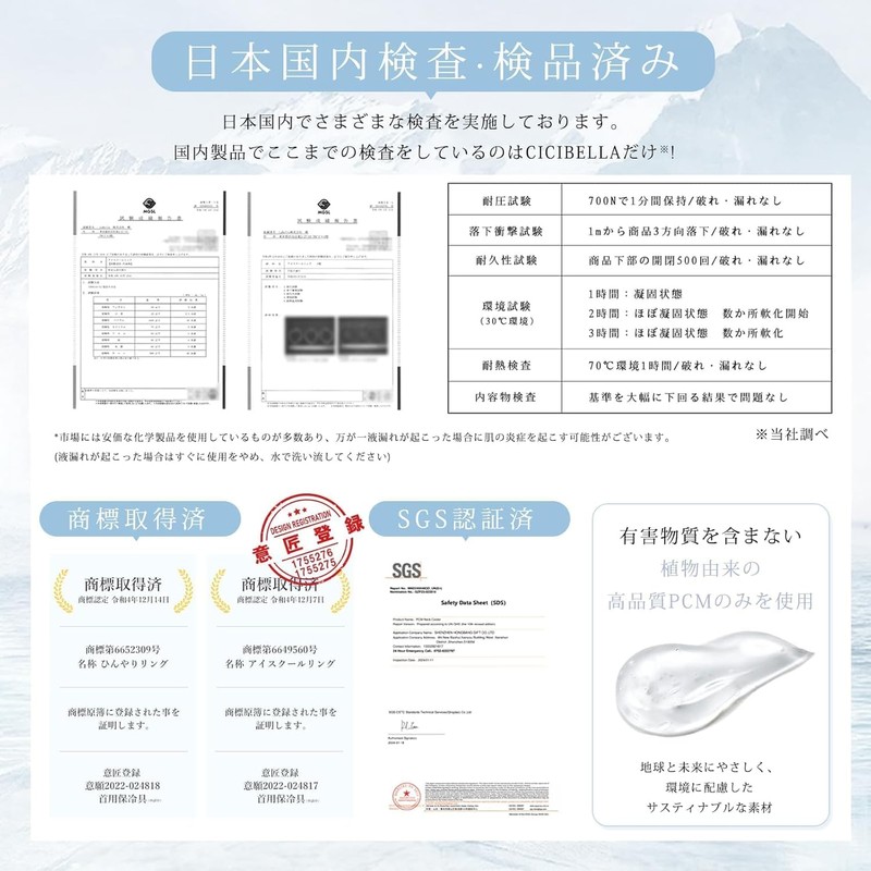 [ｌｉｂｅｒ] cicibella アイスクールリング アイスネック クールネックリング クールバンド クールリング ネックアイス ネッククーラー 首元ひんやりリング