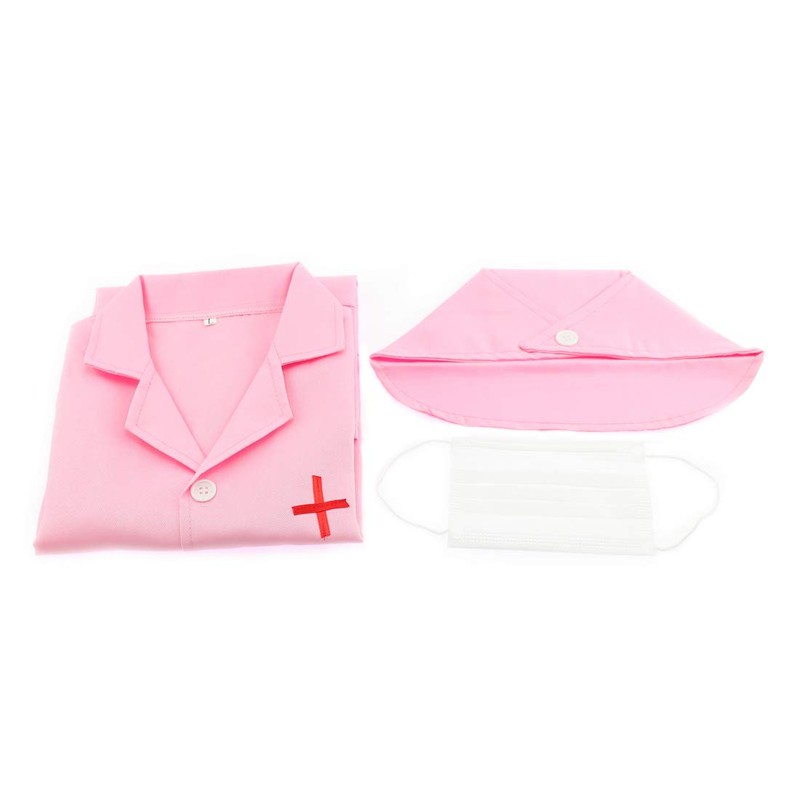 Olive-G Cute Kids Nurse Cosplay White Coat Hat Set