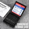 WORKPRO 10pcs Square Bit Set, CNC Machined S2 Steel Magnetic