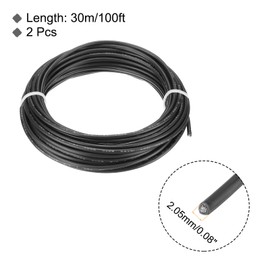sourcing map 20AWG Wire 20 Gauge Stranded Wire PVC Hookup Wire, UL1007 Tinned Copper Wire 7.5m/25ft Black for Internal Connecting Wire