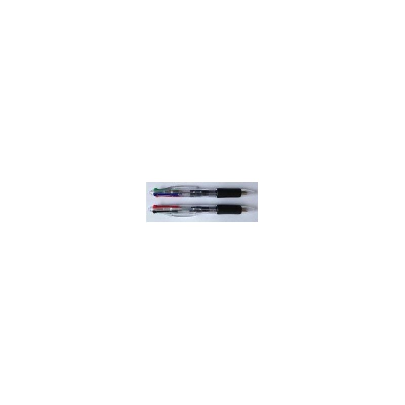 Cambridge Lifestyle 4 x Multicolour Retractable Ballpoint Pens with Grip,