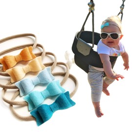 Baby bows and headbands - Newborn to toddler baby girl MADE IN USA - SET of 5 (Ocean)