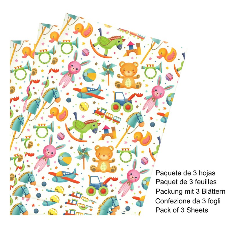 ARKRAFT Gift Wrapping Paper 3 Sheets Size 90 x 65