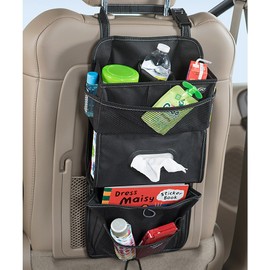 High Road TissuePockets Backseat Organizer with Tissue Compartment and Cup Holder Bin (Sahara)