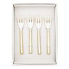 2pc Forks - White & Gold