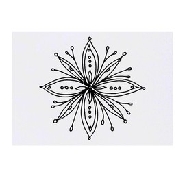 'Abstract Flower' Temporary Tattoo - Water Resistant, Skin-Safe, Non-Toxic Transfer (TO00052190)