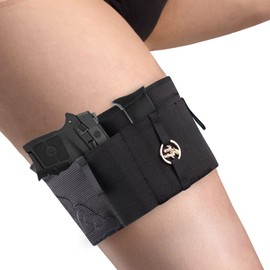 Iron Regina Thigh Holster for Women Concealed Carry Gun Holster for Pistols Universal Gun Leg Holster Fit for Glock 19, PT-22, 22 Caliber, 380 &Similar Guns Black Weaving