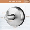 lalago Pack of 4 Suction Cup Hooks, 304 Stainless Steel