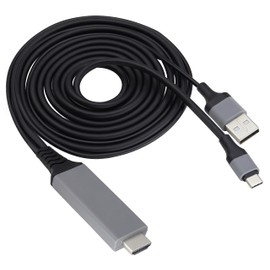 zdyCGTime Phone and Tablet 1080P HDTV Mirroring Cable 2 in 1, HD HDMI Male to 2 USB A Female/Male Cable,1080P/60HZ HDMI HDTV Cable, Used in HDTV, Projector, Monitor, etc.(1m/Black-USB A)