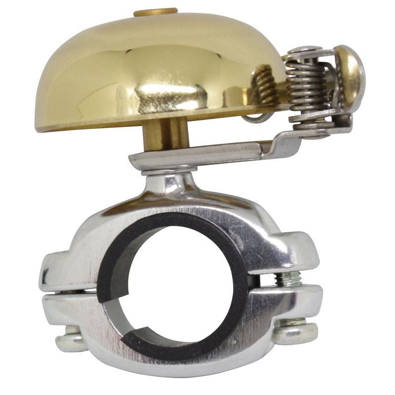 Ogi Industry Bicycle Bell Hibiki Bell Clamp, Brass Gold, Made