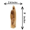 Zuluf Olive Wood Holy Family Nativity 9" - Large Hand