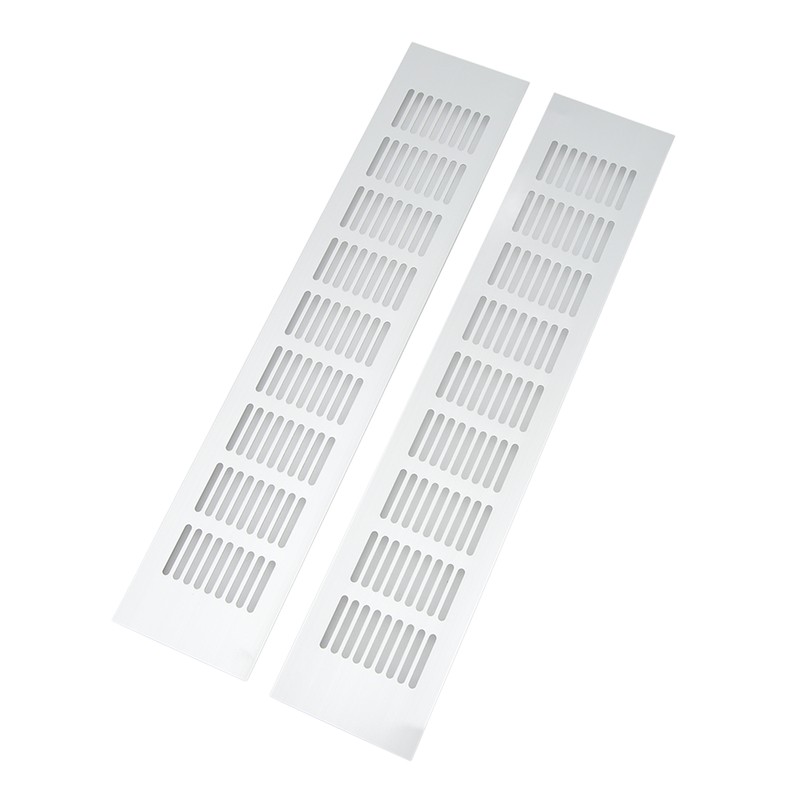 2 Pcs Air Vent Ventilation Grille Aluminium Alloy Rectangular Vent