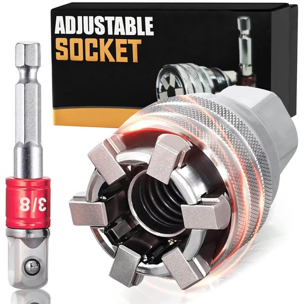 Yuentoen Adjustable universal socket wrench, 10-19 mm universal spanner universal