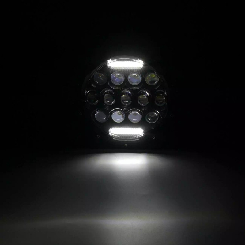 Bricologht For Kenworth T2000 1997-2011 Pair 7inch Round LED Headlights