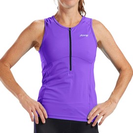 Zoot Women's Core Tri Tank - Performance Triathlon Top Mesh Panels 3 Pockets