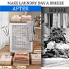 WESAPPINC Rolling Laundry Hamper with Lid, 70L Perforated Plastic Basket