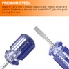 HARFINGTON 2pcs SL6 Short Tip Slotted Screwdriver Stubby Magnetic Flat