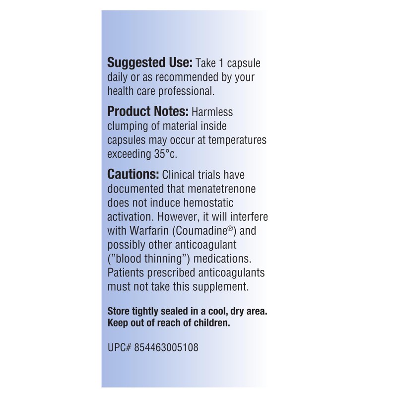 Relentless Improvement Natural Vitamin K2 MK4 - High-Potency 15,000mcg Supports