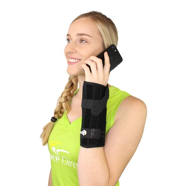 Adjustable Wrist Brace Support for Carpal Tunnel, Tendonitis, Arthritis, Sprains and Strains Post-Op Stabilization, Compression and Recovery for Injury and Day and Night Pain Relief by Brace Direct