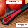 Westmark Gallant Peeler, Plastic/Stainless Steel, Black/Red/Silver, 16.5 x 3.7 x
