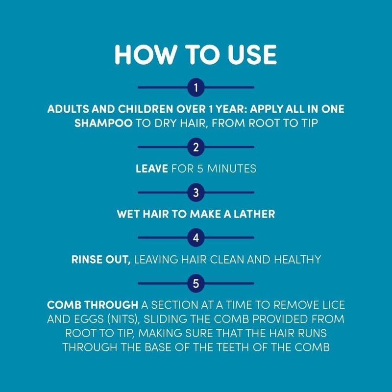 Hedrin Hedrin Head Lice Shampoo & Comb Kit, Kills Head