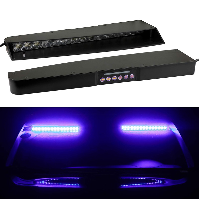 ASPL Visor Lights bar 2-15 LED 29 Flash Patterns Interior
